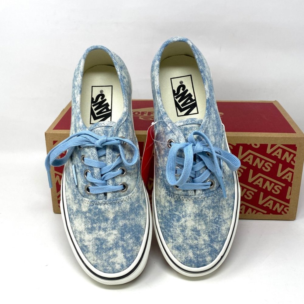VANS Men's Size VN0A5HZS9FM AUTHENTIC Denim Winter Sky Blue Canvas Low Sneakers - Picture 6 of 11